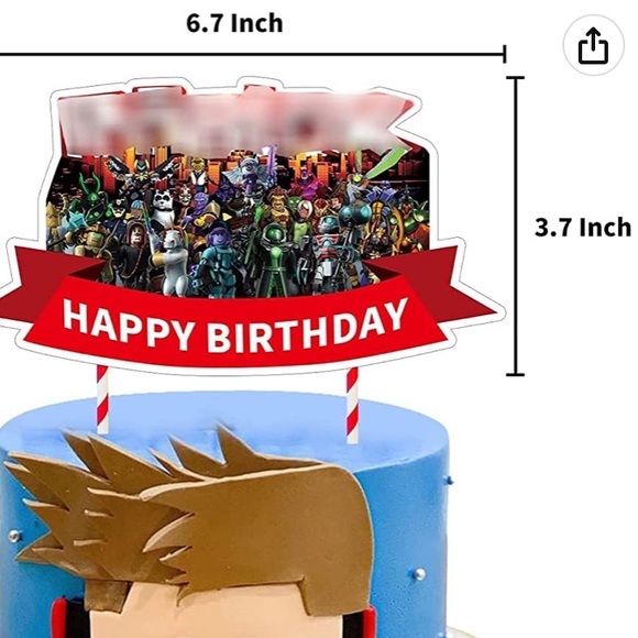 Roblox Birthday Banner & Cake Topper Only - Picture 2 of 6